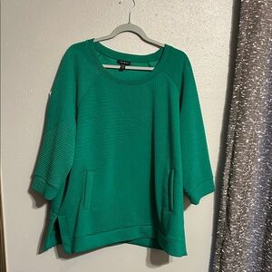 Tribal Teal Textured Pullover